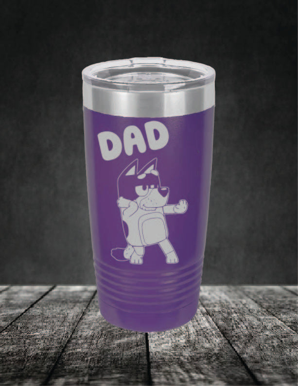 Bluey Parenting Is Trifficult, Personalized Bluey Bingo Tumbler Cup, Gift  For Dad